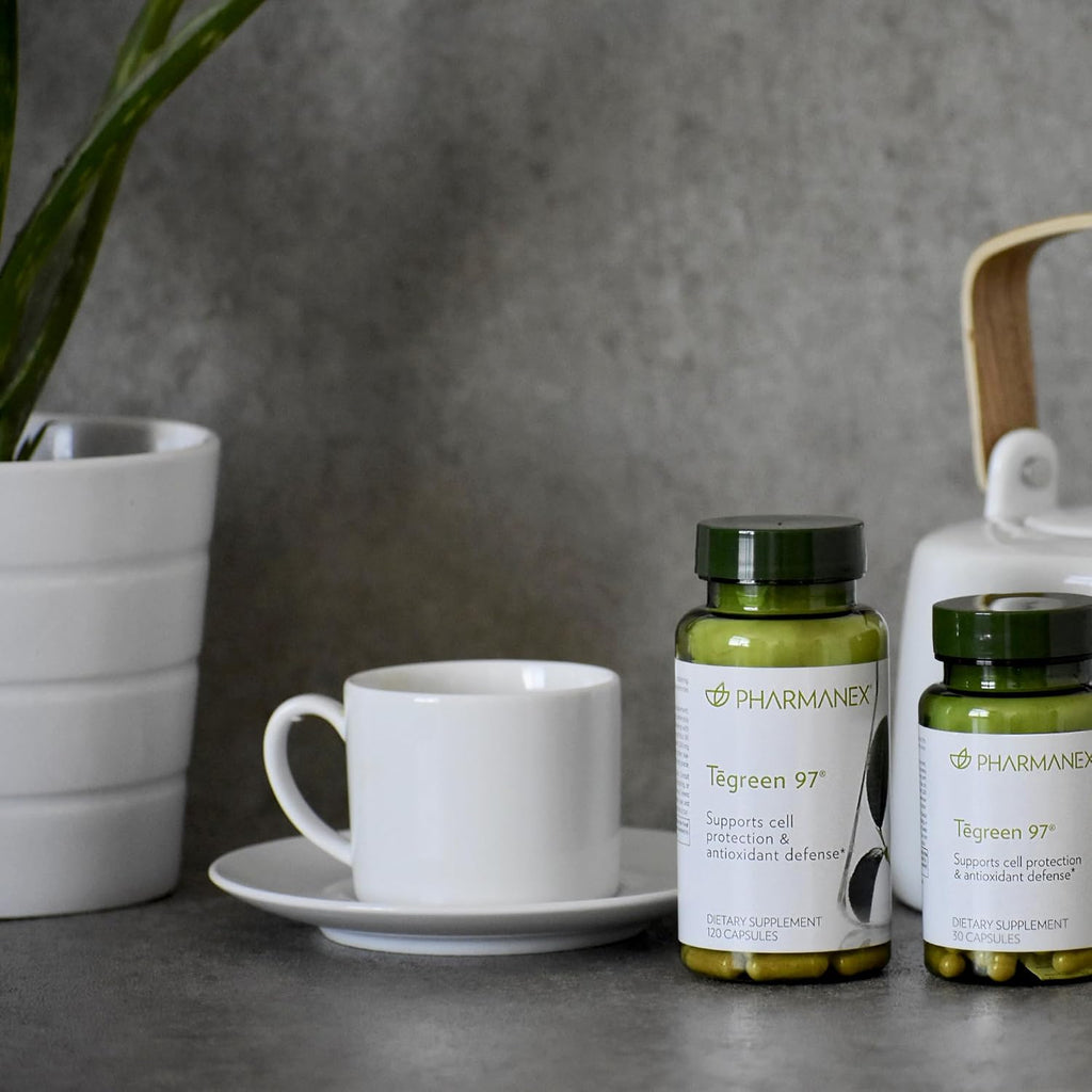 Nu Skin Pharmanex Tegreen 97 - Protección Celular | 120 Cápsulas | Extracto de Té Verde con 97% Polifenoles