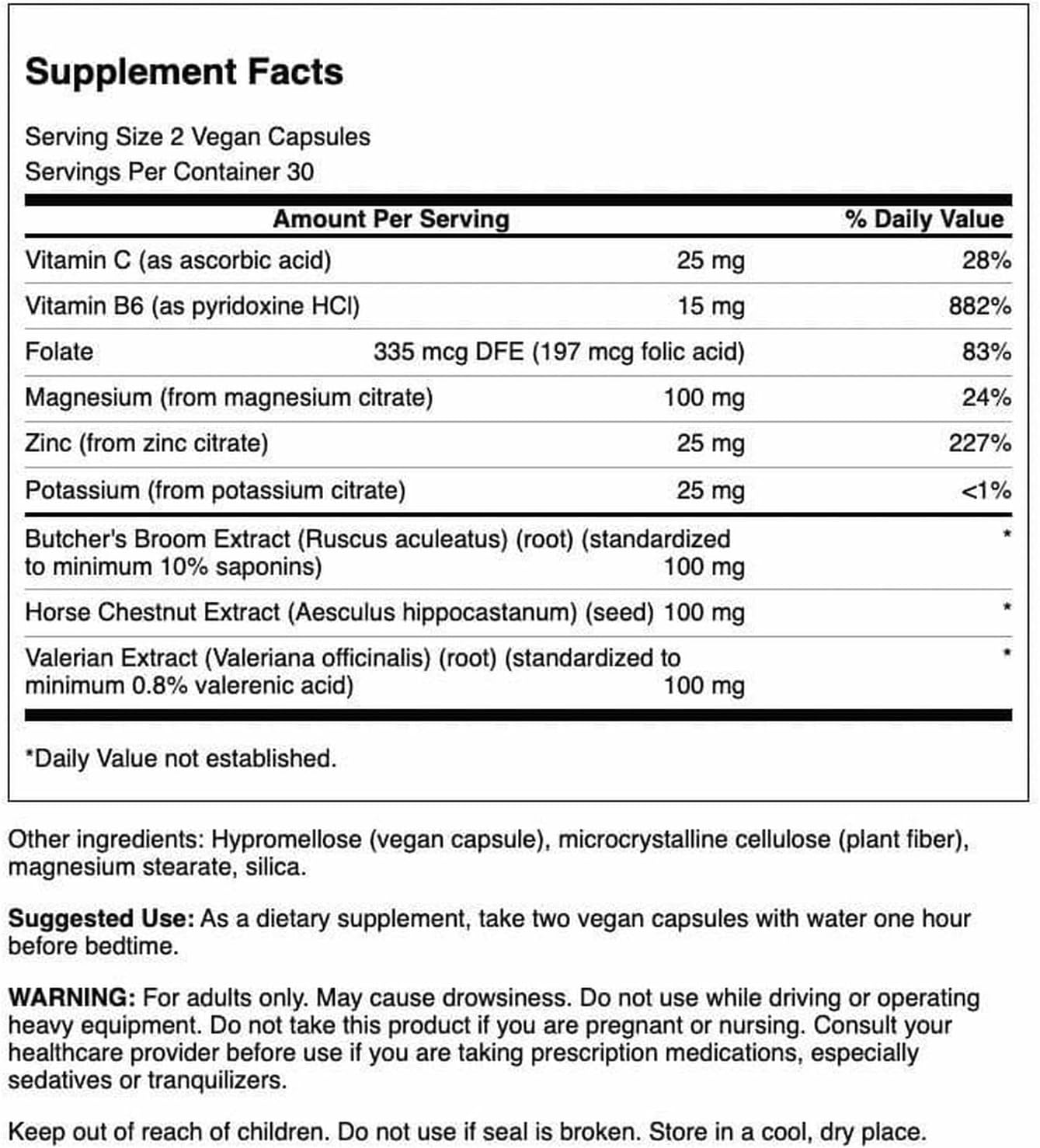 Swanson Nighttime Leg Essentials 60 Cápsulas Vegetales