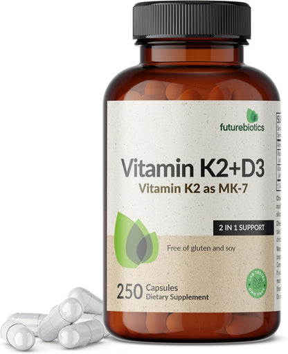 Futurebiotics Vitamina K2 (MK7) con D3 - 5000 UI D3 y 90 mcg K2 - 120 Cápsulas Vegetarianas – Image 9