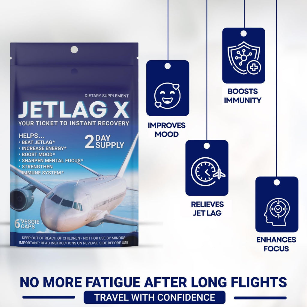 ROCK SOLID JETLAG X - Complemento Alimenticio para Jet Lag