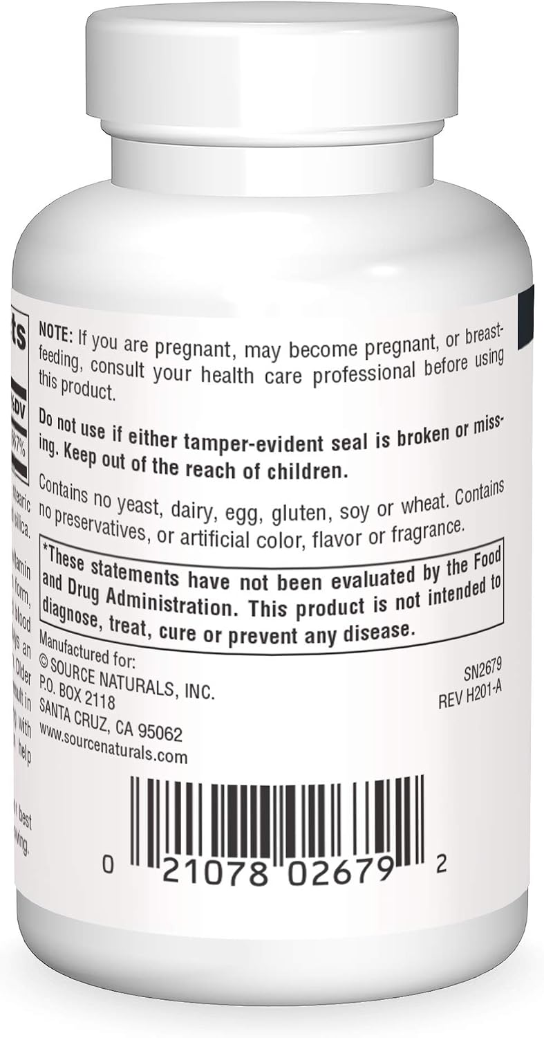 Source Naturals Metilcobalamina Vitamina B12 Sabor Cereza, 1 mg - 240 Pastillas