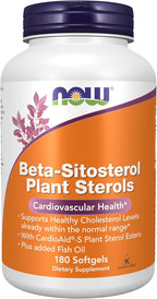 NOW Foods Beta-Sitosterol con CardioAid-S y Aceite de Pescado, 90 Cápsulas