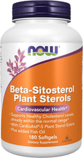 NOW Foods, Beta-Sitosterol Esteroles Vegetales con CardioAid®-S y Aceite de Pescado, 180 Cápsulas Blandas