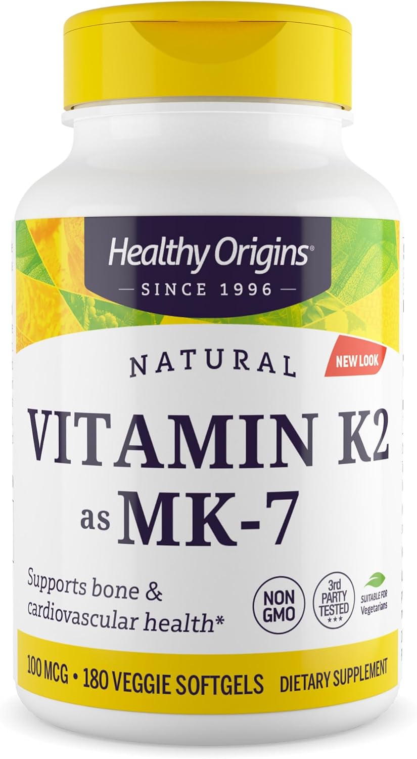 Healthy Origins Vitamina K2 100 mcg (MK-7) - 60 Cápsulas Vegetales