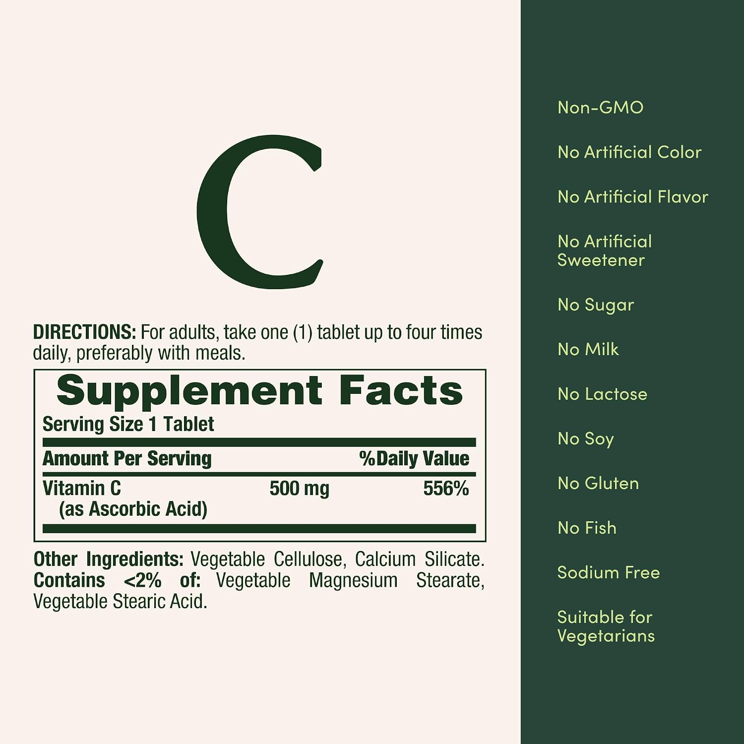 Nature's Bounty Vitamina C 500 mg, 100 Tabletas