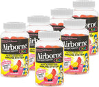Airborne Gominolas de Vitamina C + Zinc para Niños, 500mg, Sabor Fruta Variada, 42 Gominolas (Pack de 6)