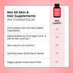 HUM Red Carpet Vitaminas para Piel y Cabello con Vitamina E y Aceite de Semilla de Grosella Negra
