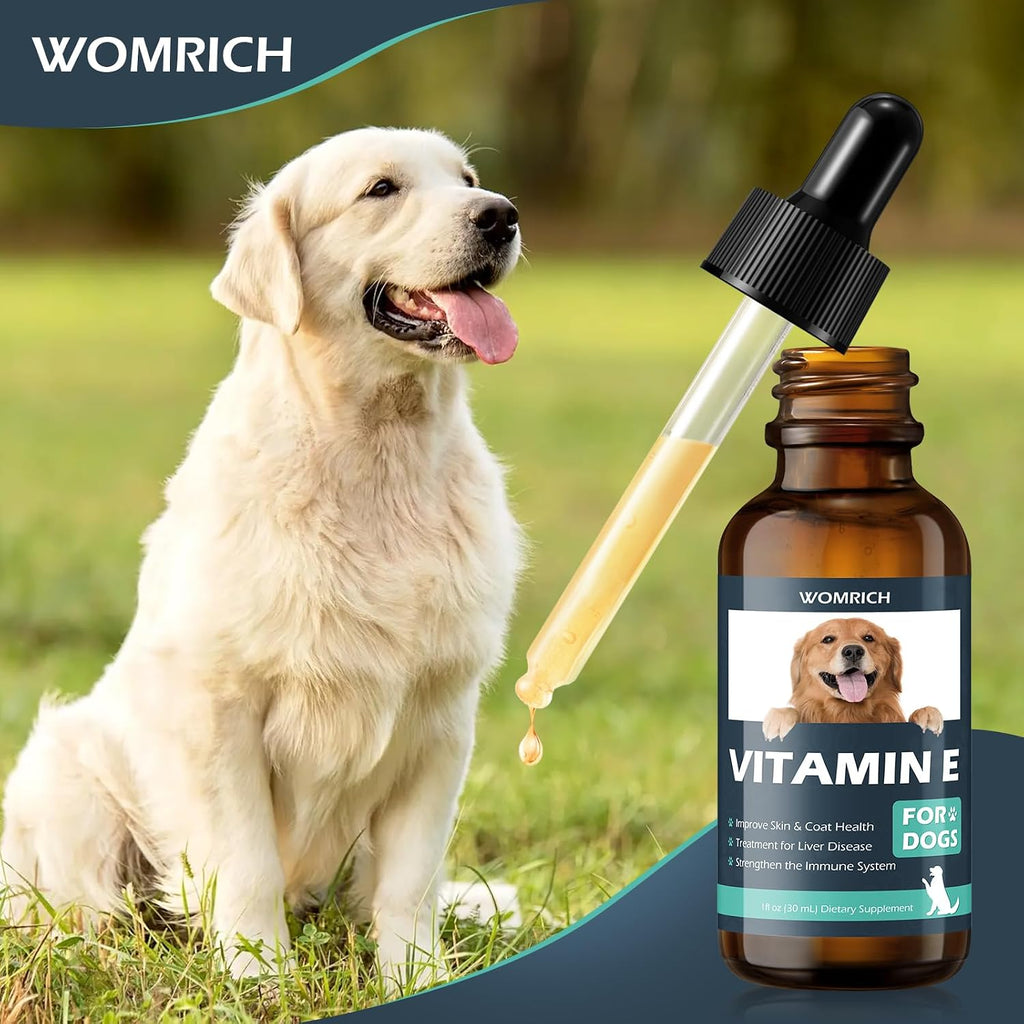 Aceite de Vitamina E para Perros - 30 ml - Apoyo para Piel, Pelaje e Inmunidad