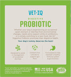 VetIQ Probiótico Digestivo en Polvo para Perros – 30 Sobres Individuales – Sabor a Hígado de Pollo