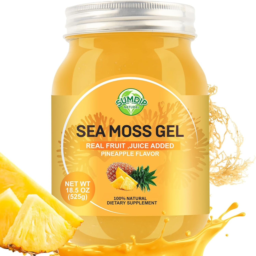 SumDIP Gel de Musgo Marino (28 oz) - Vegano, Irlandés, Apoyo Inmunológico y Digestivo, Sabor Manzana Canela