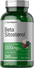 Horbäach Beta Sitosterol 1200 mg | 240 Cápsulas Blandas | Complejo de Esteroles Vegetales | Sin Gluten, No Transgénico