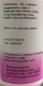 Red Clover - Dr. Christopher's - 100 Vegetable Capsules