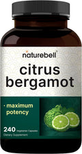 NatureBell Citrus Bergamot, 240 Cápsulas Vegetales – Extracto Real de Fruta con Flavanonas Polifenólicas – No Transgénico, Certificado cGMP