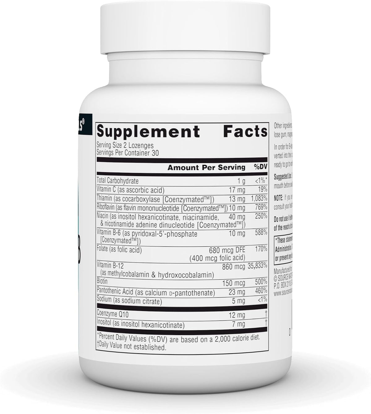 Source Naturals Coenzymate B Complex, 60 – Individuos con alto estrés o fatiga, ya que las B vitaminas apoyan la – Image 3