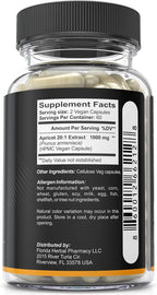 Florida Herbal Pharmacy Cápsulas de Extracto de Albaricoque 20:1 (120 Cápsulas, 500 mg por Cápsula)