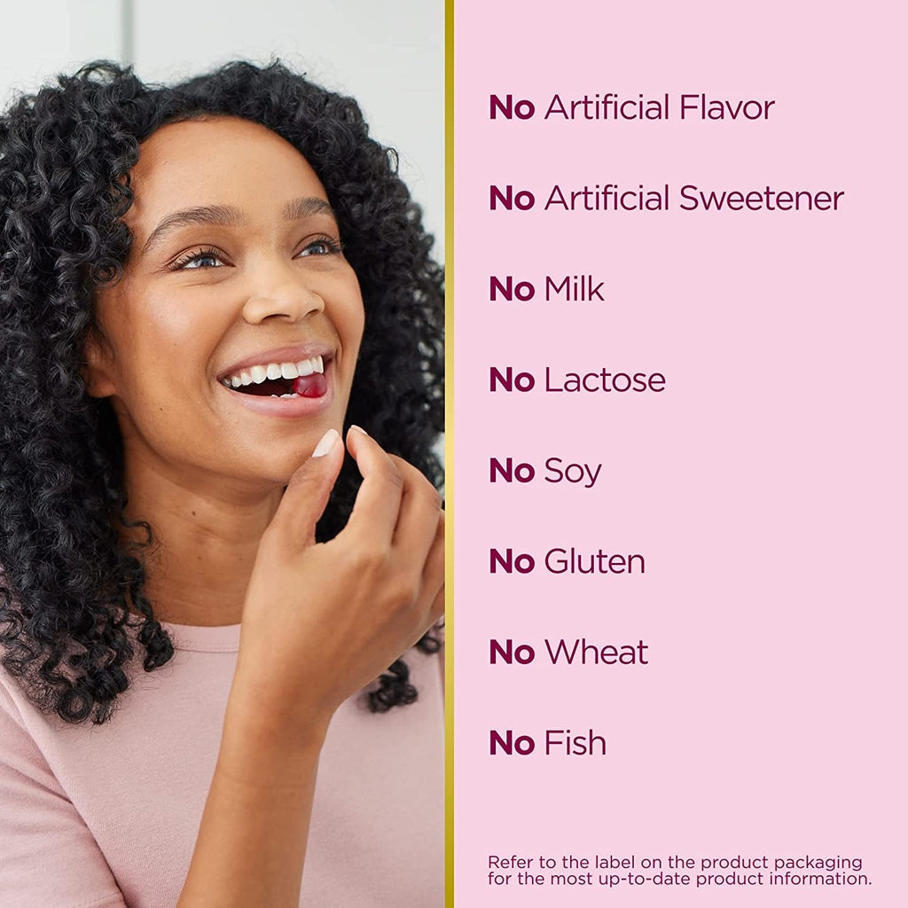 Nature's Bounty Optimal Solutions Hair, Skin & Nails con Biotina - Gominolas sabor fresa - 80 unidades (Paquete de 5)