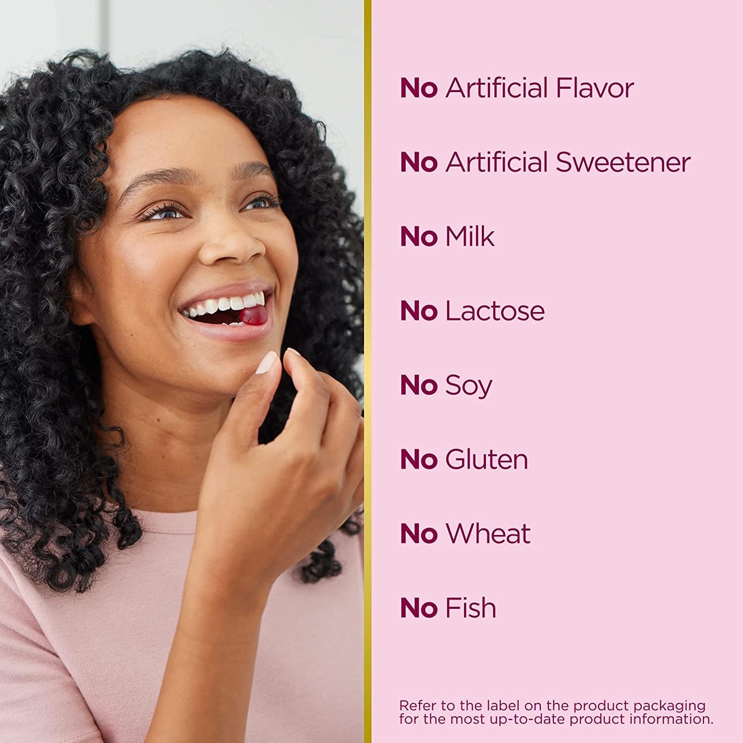Nature's Bounty Optimal Solutions Hair, Skin & Nails con Biotina - Gominolas sabor fresa - 80 unidades (Paquete de 5)