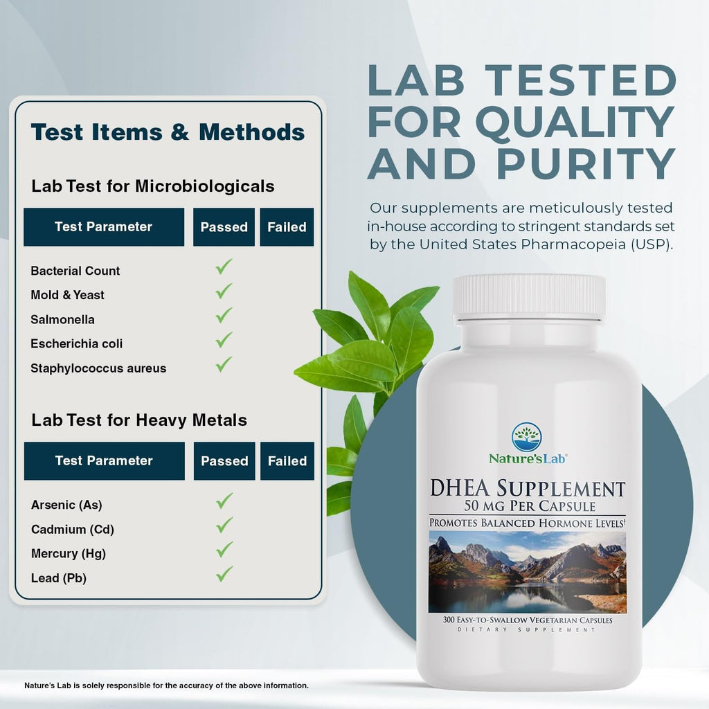 Nature's Lab DHEA 50mg - 300 Cápsulas