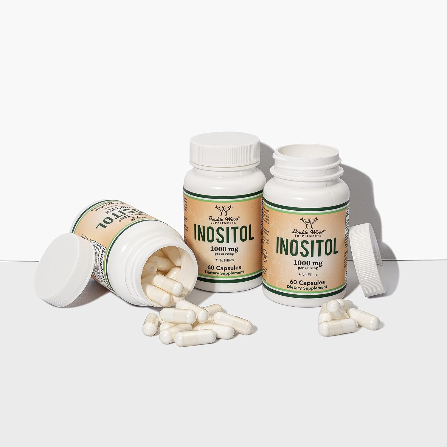 Inositol Capsules (Myo Inositol) 1000mg Health Support for Women (60 Count) (No Fillers, Vegan Safe, Gluten Free) by Double Wood