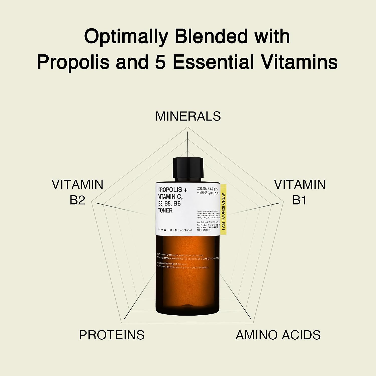 TOUN28 Tónico de Propolis con Vitaminas C, B3, B5, B6 250ml