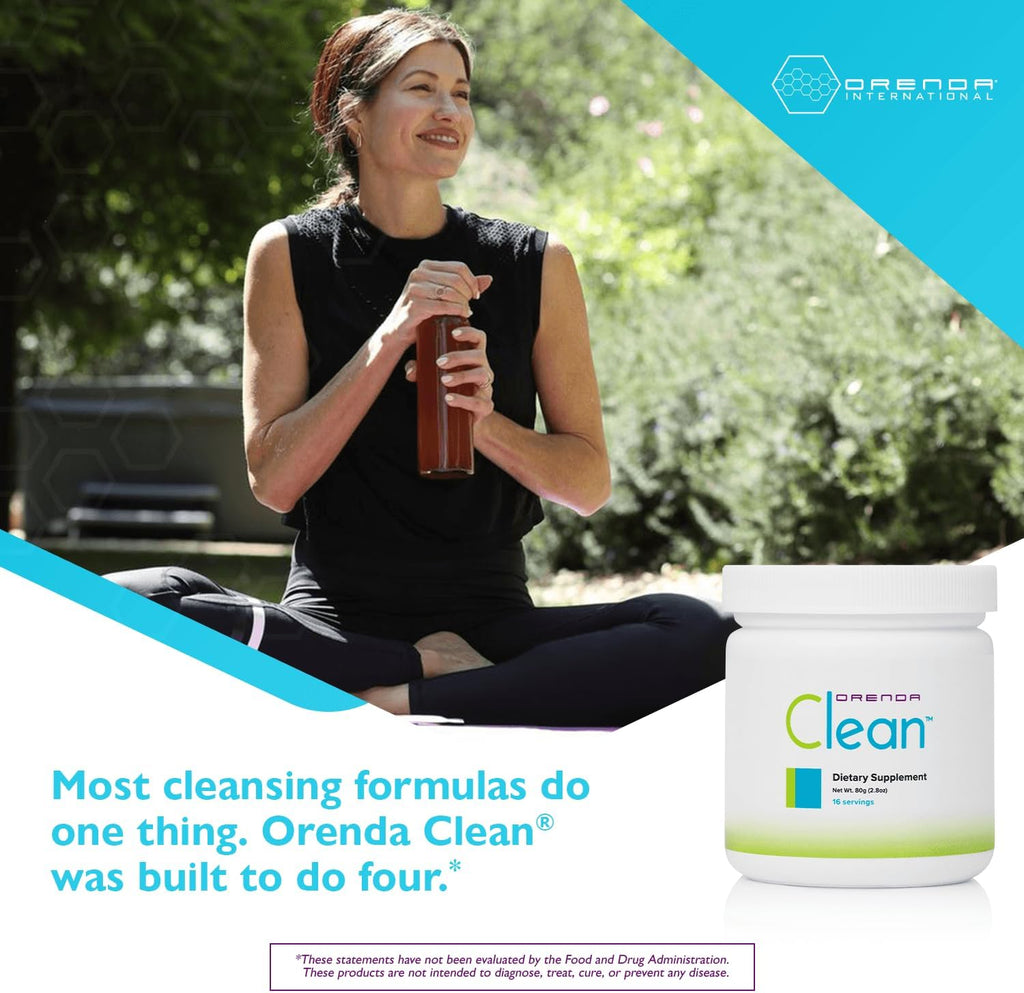 Orenda Clean® 18-Botanical Supplement Powder with Serrapeptase & Milk Thistle, Aronia Berry, Turmeric & Ashwagandha, Liver Support 80g