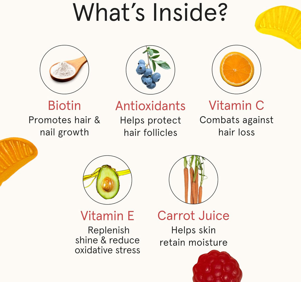 iRestore Biotin Gummies 10,000 mcg - Gominolas de Biotina para Cabello, Piel y Uñas - 60 Gominolas Veganas