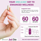 NatureGenX Just One Daily Multivitamínico Metilado - Sin Hierro con Metil B12 y Quatrefolic Metilfolato - 120 Cápsulas Veganas (2 Envases, 4 Meses)