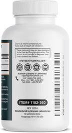 Bronson Vitamina K2 D3 (MK7) - 360 Comprimidos, D3 5000 UI (125 mcg) y K2 MK-7 90 mcg