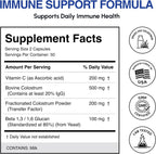 Oramune Max Support – Suplemento Inmunitario con Transfer Factor, Calostro Bovino, Beta-Glucano y Vitamina C – 100 Cápsulas
