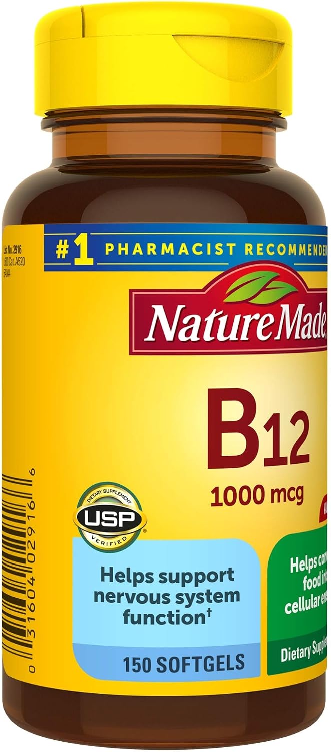 Vitamina B12 1000 mcg, 150 Cápsulas Blandas - Nature Made