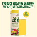Country Farms Super Greens Apple Banana – Mezcla ecológica en polvo, 40 raciones (2 envases)