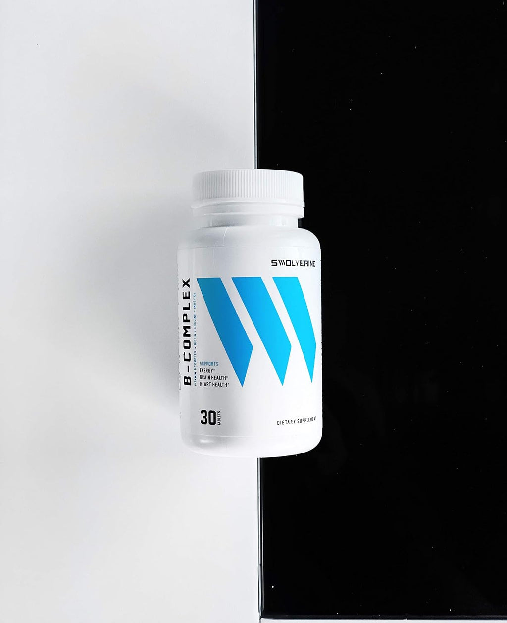 Swolverine Complejo B - Vitaminas B1, B2, B3, B5, B6, B7, B9, B12 con Colina e Inositol (30 Dosis)