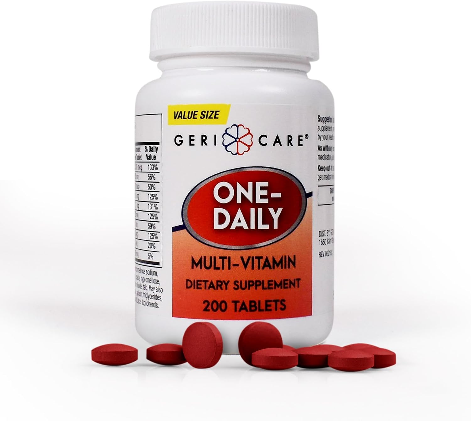 GeriCare Multivitamínico Diario - Complejo de Vitaminas y Minerales, 200 Comprimidos