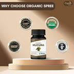 ORGANIC SPREE Comprimidos de Mucuna - USDA Orgánico, Apoya la Energía y el Bienestar General*, 120 Comprimidos - Paquete de 3