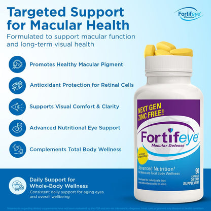 Fortifeye Macular Defense Multivitamin - 90 comprimidos (Sin Zinc) - Fórmula natural para la salud ocular y general – Image 2