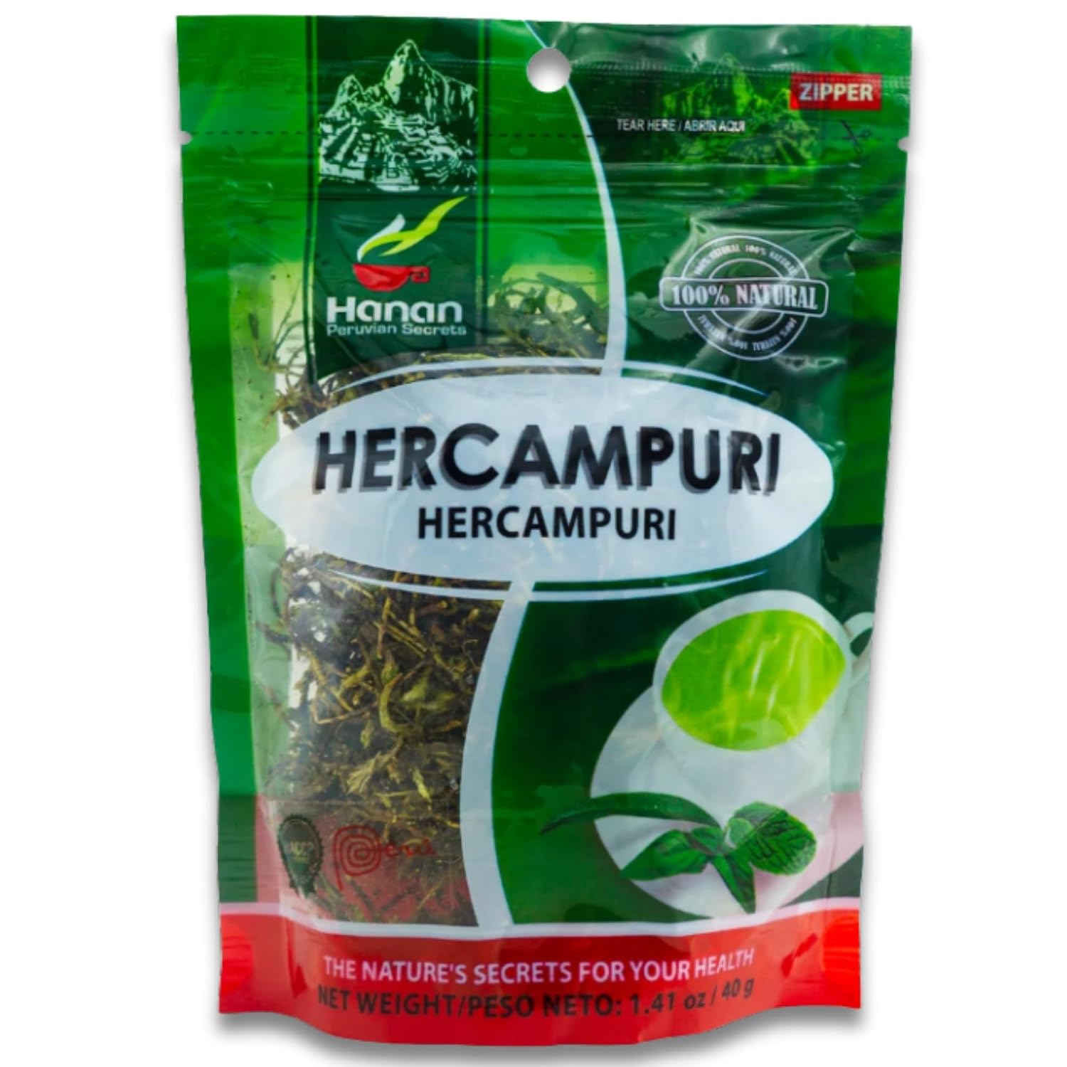 Hanan Peruvian Secrets Hercampuri - 100% Natural Gentianella Alborosea 40g - Infusión Depurativa