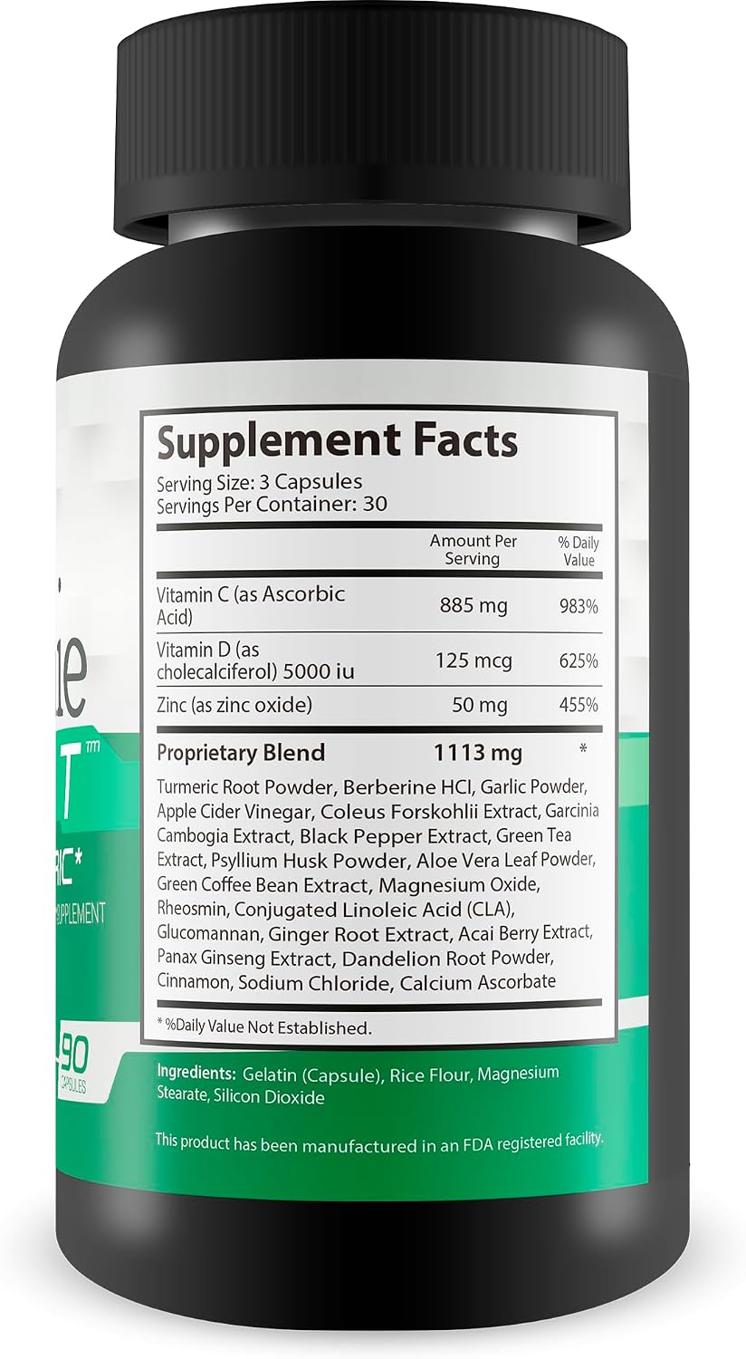 Gimmie CZD + T Cápsulas – Complejo Inmunológico con Vitamina C, D, Zinc, Magnesio y Cúrcuma