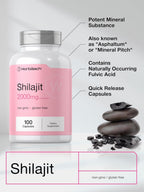Horbaach Shilajit para Mujeres | 100 Cápsulas | con Ácido Fúlvico