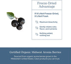 Eclectic Institute Cápsulas de Aronia Orgánica Liofilizada Cruda - 90 Cápsulas (450 mg)