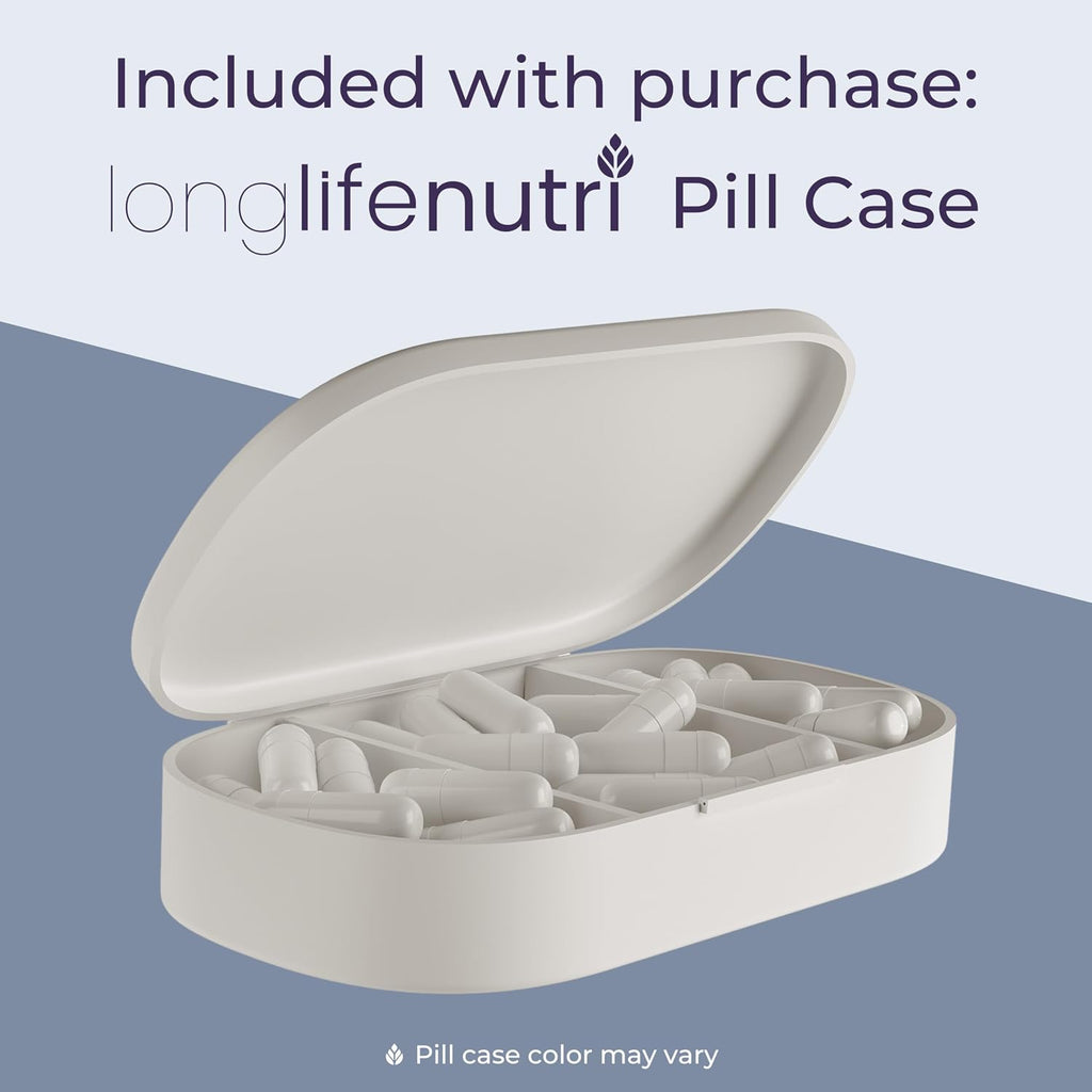 LongLifeNutri L-Carnosina 1000mg - Beta-Alanil-L-Histidina para Energía Celular y Claridad Mental, 120 Cápsulas Vegetarianas (2 Meses)