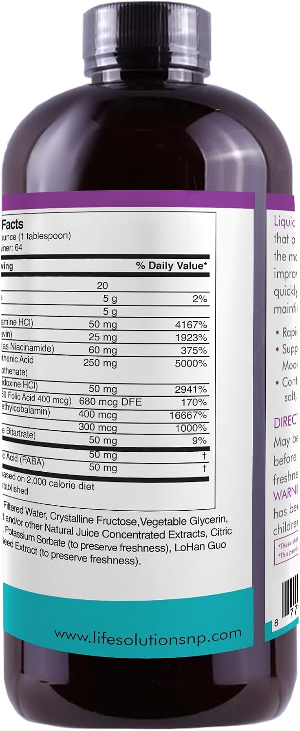 Life Solutions Liquid Super B Complex - 946 ml (32 oz)