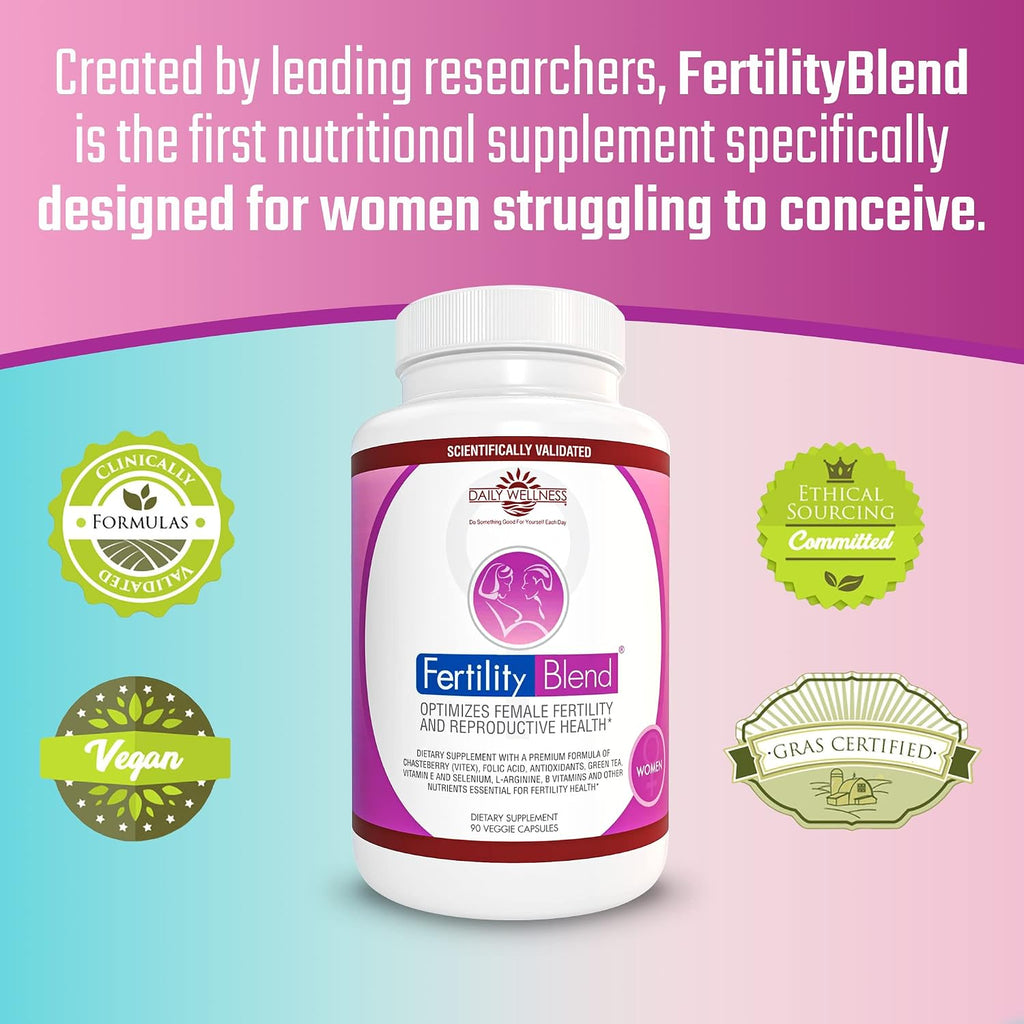 Fertility Blend Suplemento de Fertilidad para Mujeres - 90 Cápsulas Vegetales