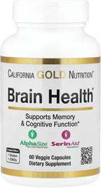 Brain Health, 60 Cápsulas Vegetales, California Gold Nutrition