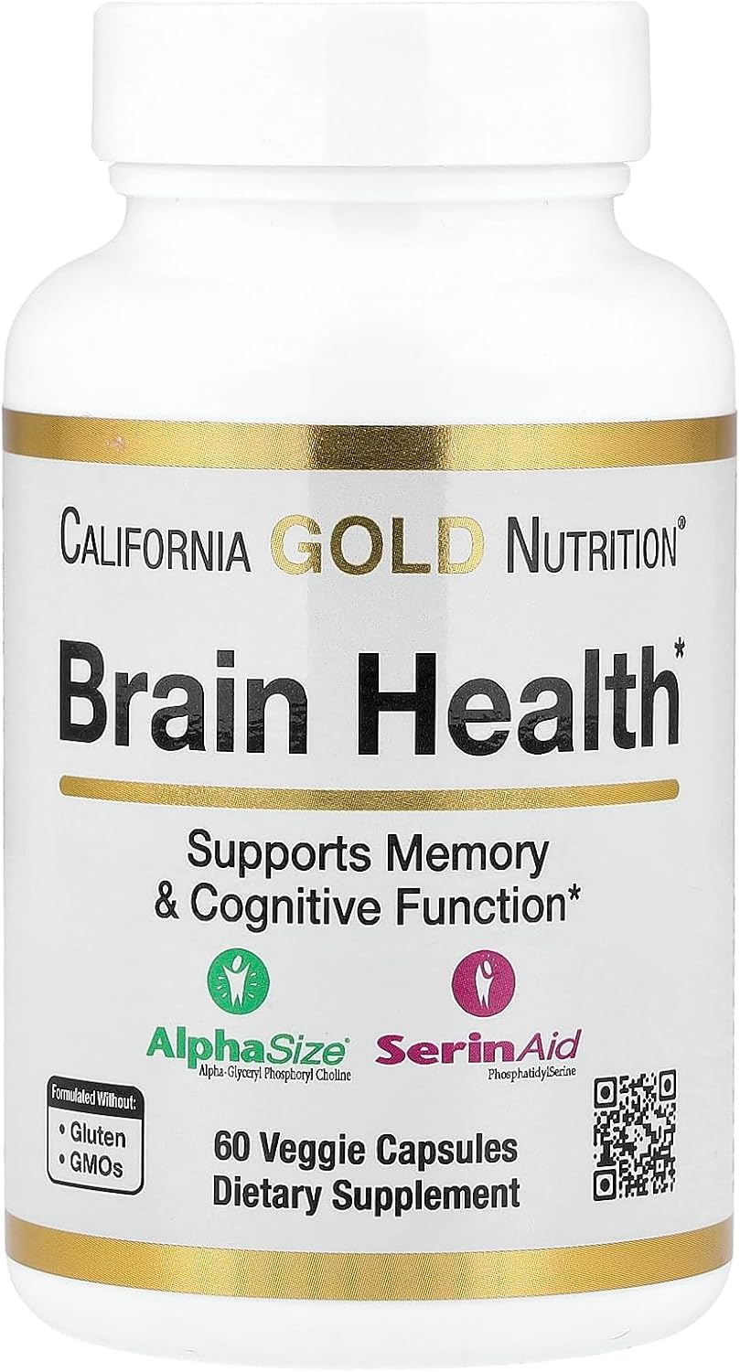 Brain Health, 60 Cápsulas Vegetales, California Gold Nutrition