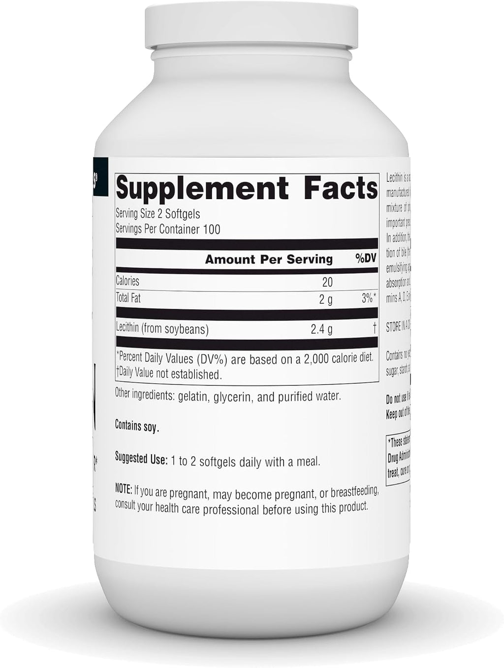 Source Naturals Lecitina 1200 mg - 200 Cápsulas Blandas