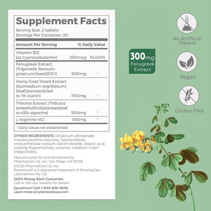 Promensil Libido & Energy - Potenciador de – Tribulus terrestris: Una planta que tradicionalmente se ha empleado – Image 3