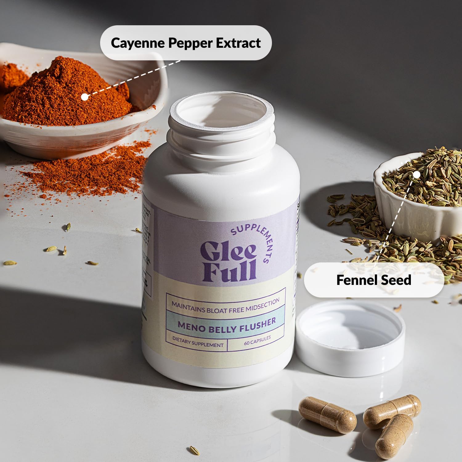 GleeFull Meno Belly Flusher - Probióticos para Mujeres en Menopausia