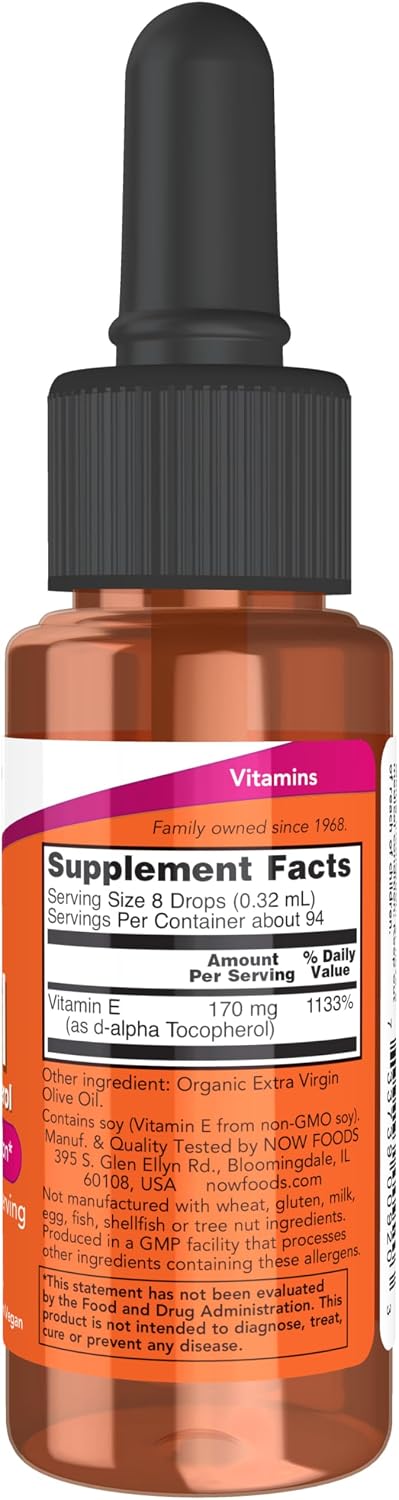 Aceite de Vitamina E Natural (D-Alfa Tocoferol) – 1 Onza (30 ml)