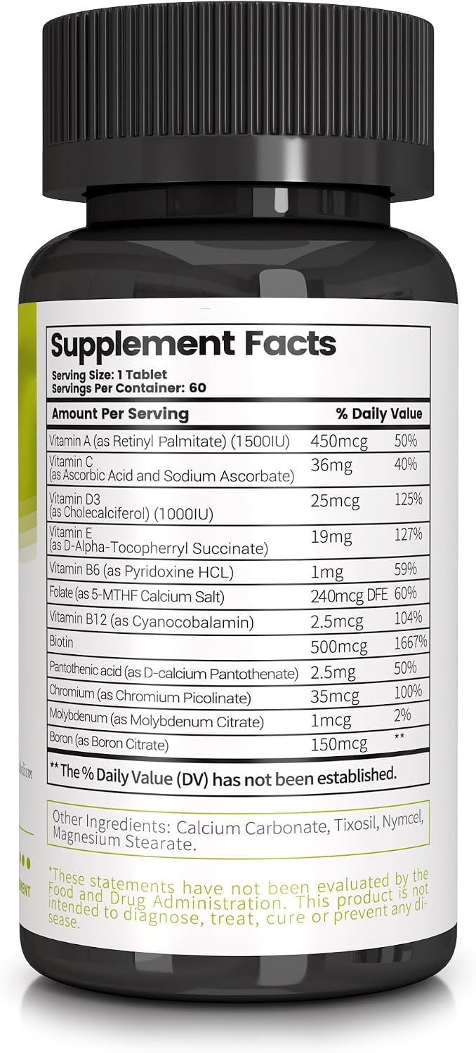 Losoki Multivitamínico Diario Completo - 60 Comprimidos para Hombres y Mujeres