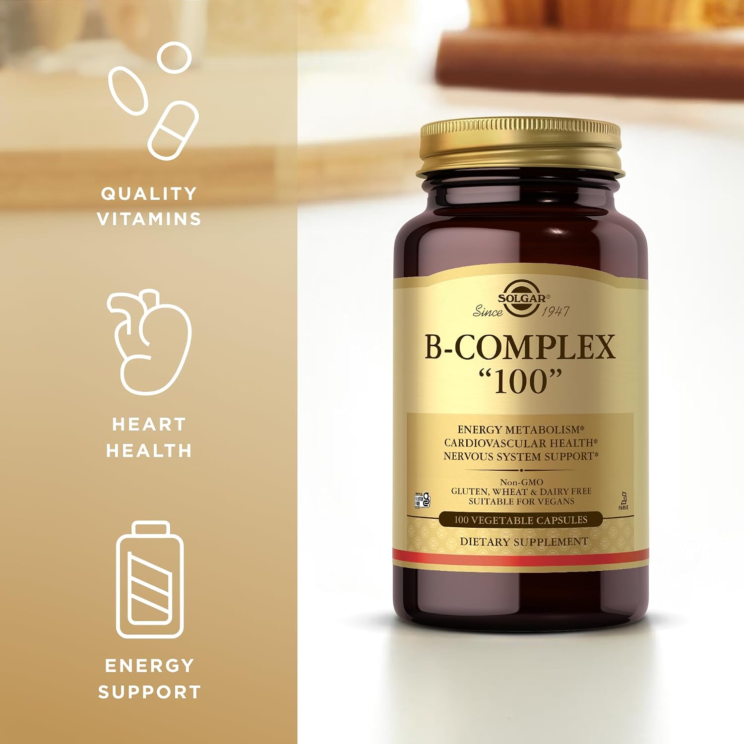 Solgar B-Complex "100" – 100 Cápsulas Vegetales (Pack de 2)